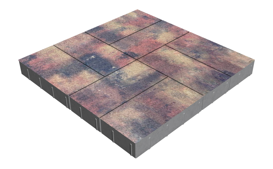 Плитка тротуарная SteinRus Грас Б.4.П.8, Native, Оригон, 400*200*80 мм
