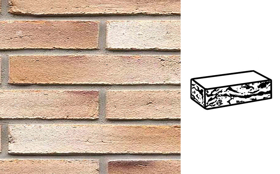 Кирпич клинкерный Muhr 37_06 K Serie mondan Kohle готик, 290*90*52 мм