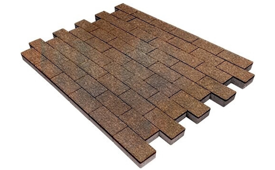 Плитка тротуарная SteinRus Прямоугольник А.6.П.4, Native, ColorMix Штайнрус, 200*100*40 мм