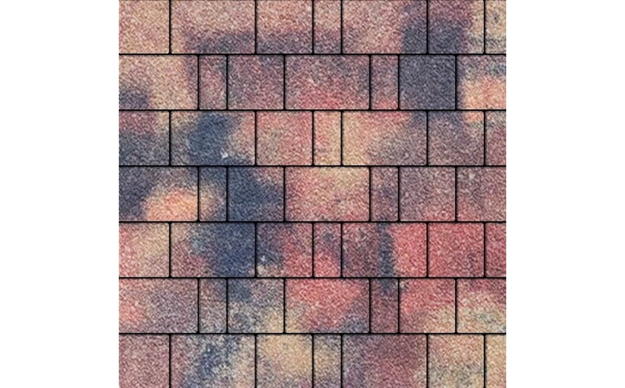 Плитка тротуарная SteinRus, Бельпассо Б.23(М).Псм.6, Native, ColorMix Оригон, толщина 60 мм