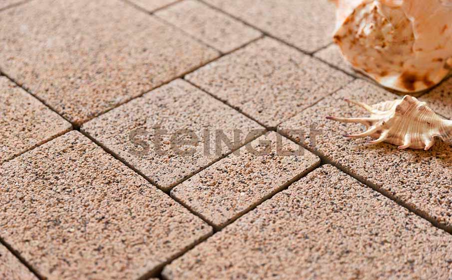 Плитка тротуарная Steingot Премиум, Бавария, дробеструйная обработка, Caramello, толщина 60 мм