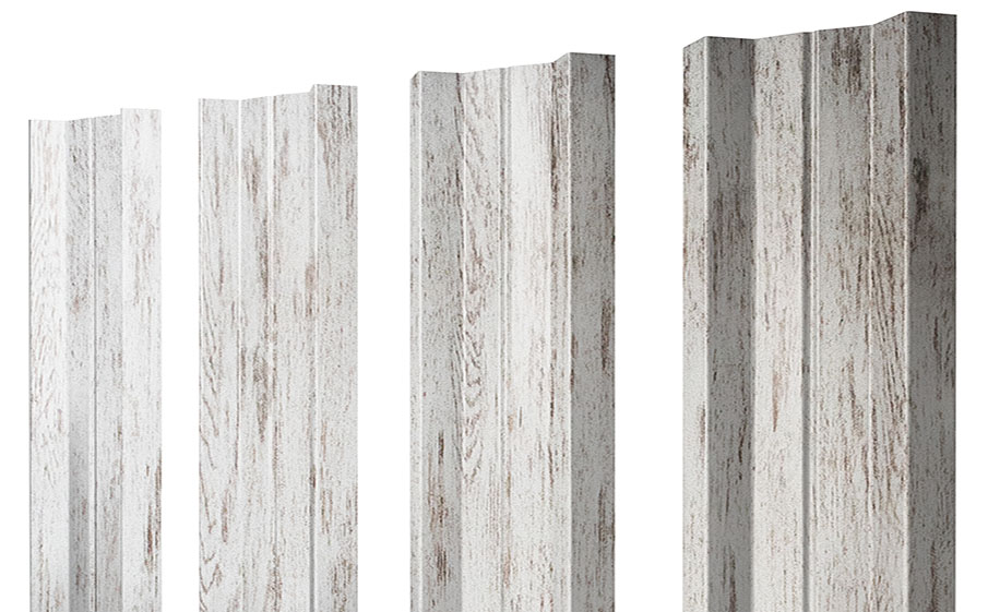 Штакетник М-образный А 0,45 Print Elite Snow Wood TwinColor