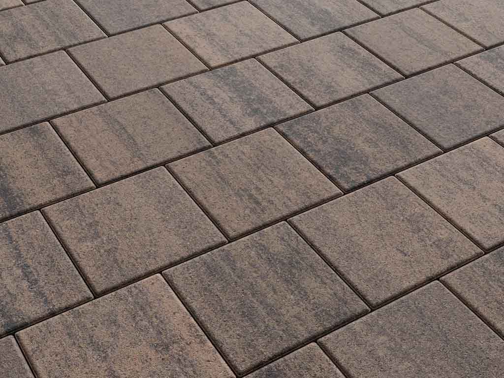 Плитка тротуарная Квадрат А.2.К.4 листопад гладкий песок черный, 200*200*40 мм 