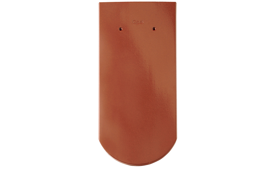 Керамическая рядовая черепица BRAAS Опал красная осень глазурь