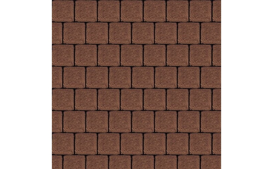 Плитка тротуарная SteinRus Квадрат малый Б.2.К.6, Old-age, коричневый, 100*100*60 мм