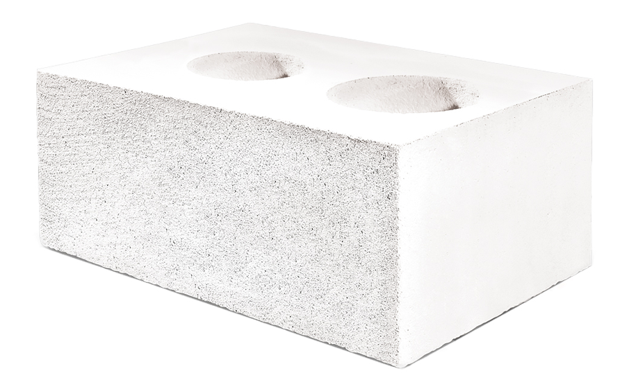 Газобетонный O-блок ISTKULT D500, 2 отверстия D 160 мм, 375*250*500 мм