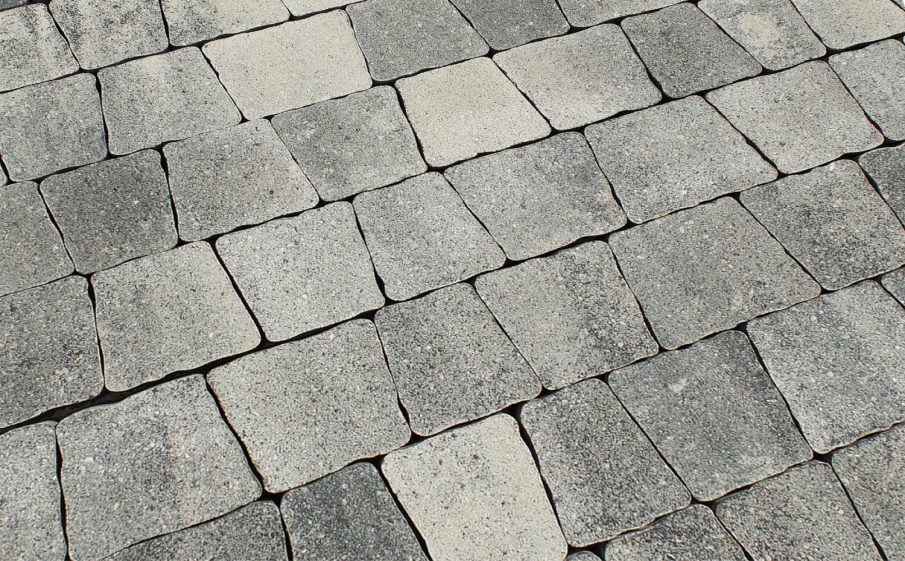 Плитка тротуарная Антик Б.3.А.6 листопад гладкий антрацит, комплект 5 шт, толщина 60 мм