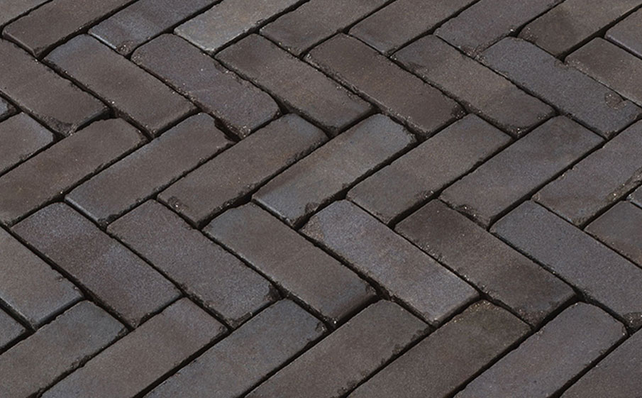 Клинкерная брусчатка ригельная Vandersanden Lugano Antica черный, 204*67*50 мм