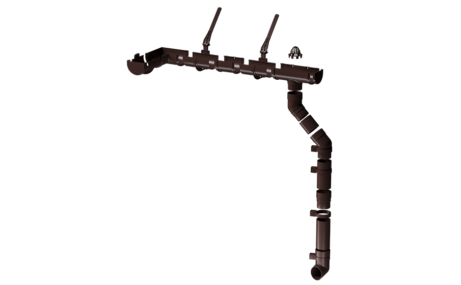 Водосточная система Docke PREMIUM 120/85 мм, шоколад