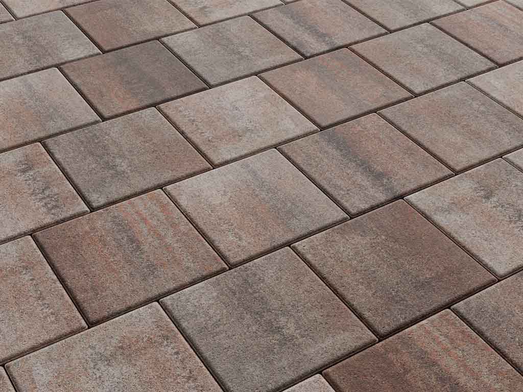 Плитка тротуарная Квадрат Б.2.К.6 листопад гладкий клен, 200*200*60 мм 