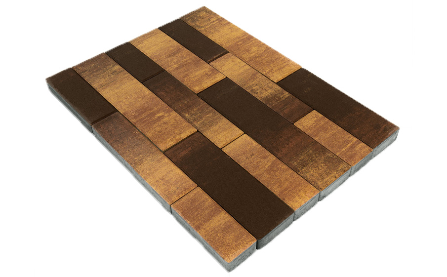 Плитка тротуарная BRAER Домино Color Mix Сафари, 120/160*60 мм