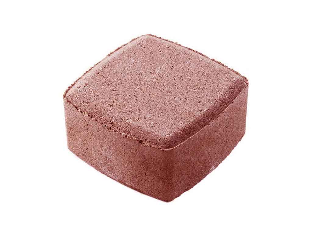 Плитка тротуарная Классико Б.3.КО.6 В (32) двухслойная стандарт гладкий красный, 115*115*60 мм, толщина 60 мм