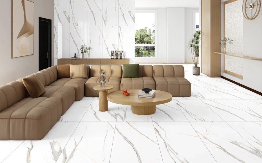 Керамогранит Eternal glossy Statuario Rock, 1200*600*9 мм