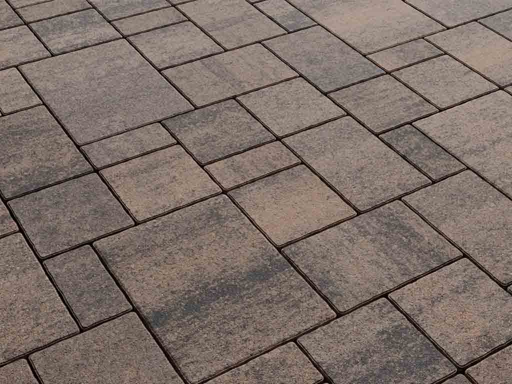 Плитка тротуарная Мюнхен Б.2.Фсм.6 листопад гладкий черный песок, комплект 4 шт, толщина 60 мм