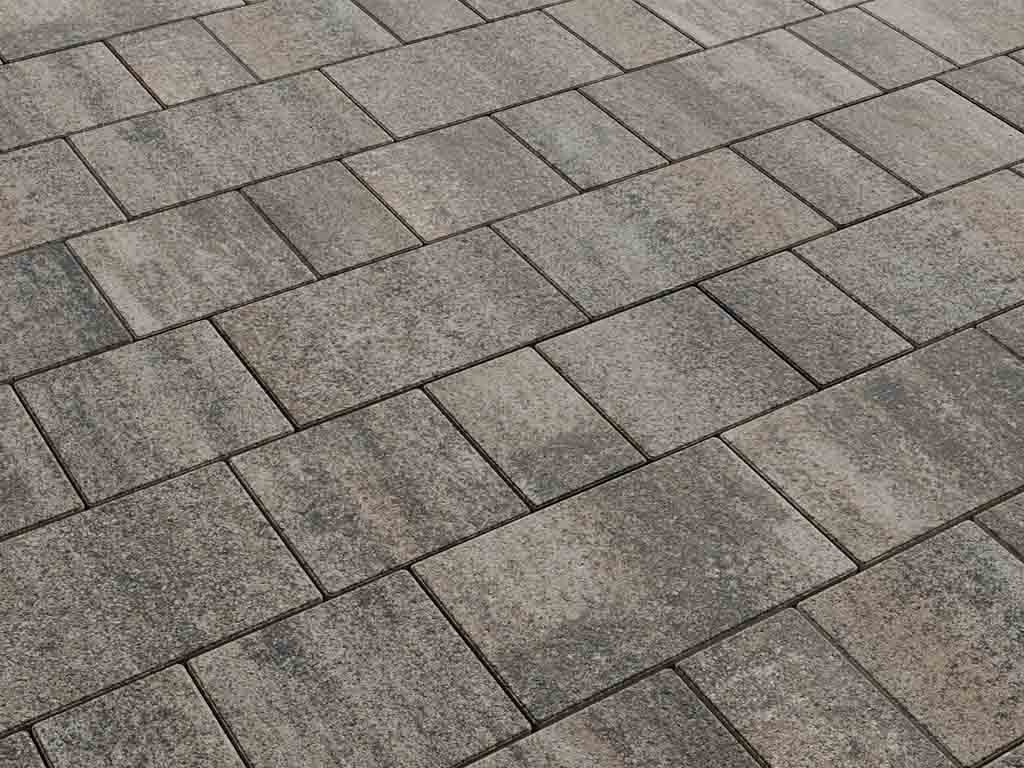 Плитка тротуарная Старый город А.1.Фсм.4 листопад гладкий старый замок, комплект 3 шт, толщина 40 мм