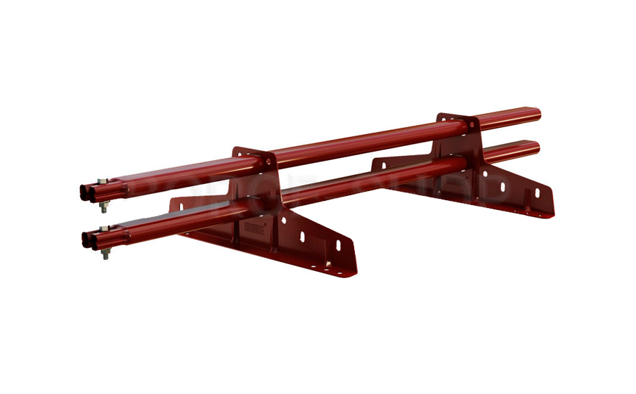 Комплект трубчатого снегозадержания Borge 1,5 м для металлочерепицы, профнастила и битумной кровли, кирпично-красный