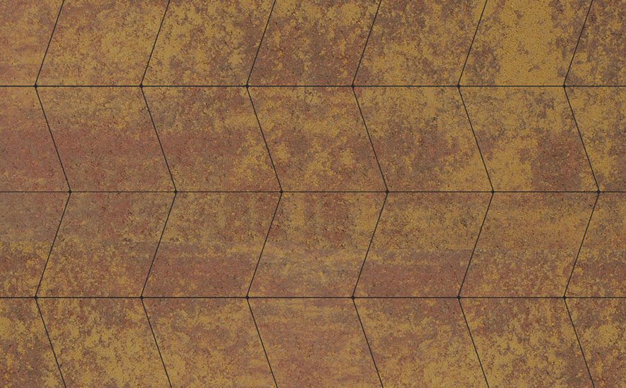 Плитка тротуарная Ромб Б.1.Р.8 листопад гранит осень, 200*200*80 мм