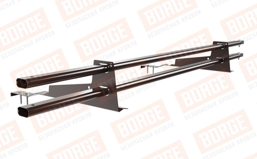 Снегозадержатель трубчатый Borge для черепичной кровли оцинкованный RAL 8017, 1,5 м