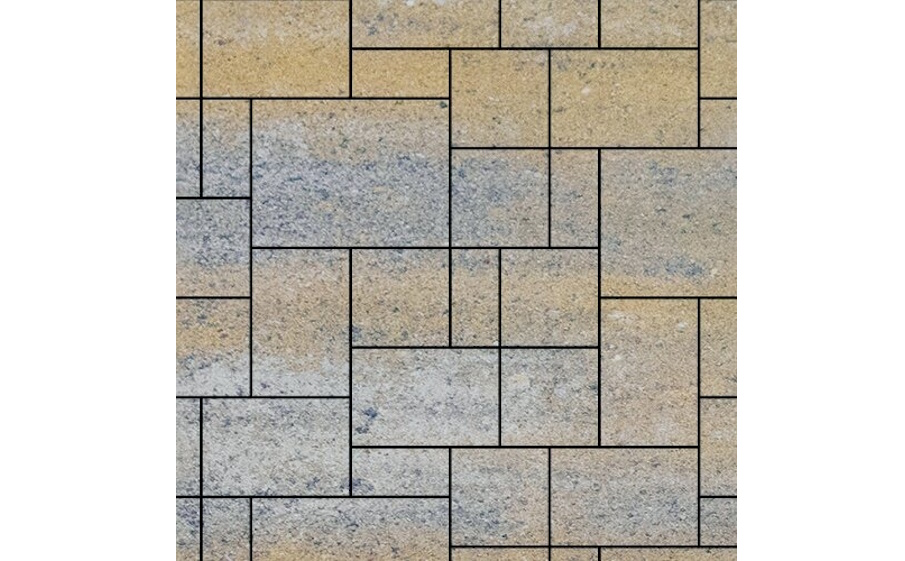 Плитка тротуарная SteinRus Инсбрук Альпен Б.7.Псм.6, гладкая, ColorMix Сиена, толщина 60 мм