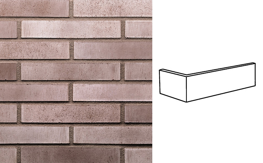 Клинкерная плитка угловая King Klinker Old Castle HF77 Dolomite peak, 240*52*115*14 мм