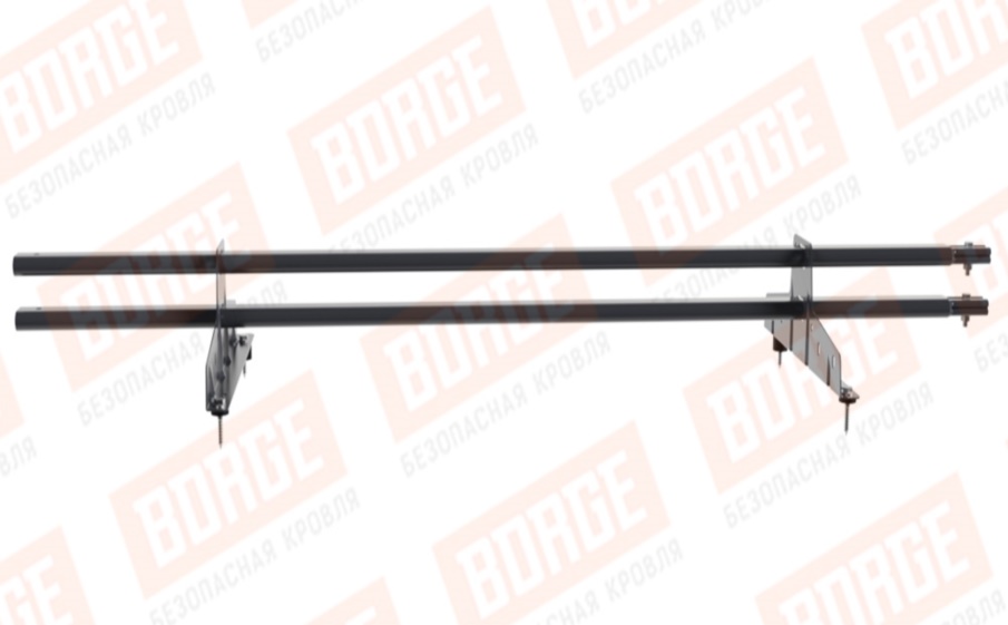 Снегозадержатель трубчатый Borge для кровли из металлочерепицы, профнастила, материалов на основе битума оцинкованный RAL 7024, 1,5 м