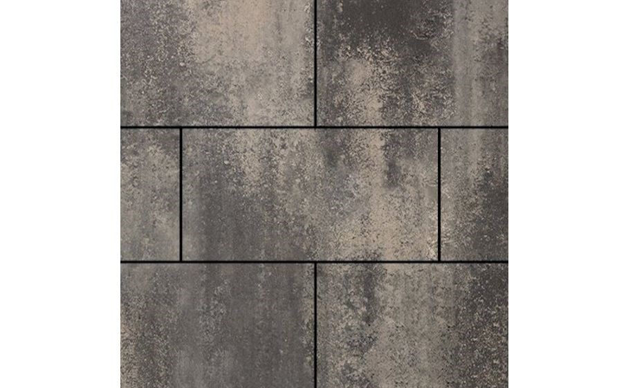 Плитка тротуарная SteinRus, Парк Плейс Б.3.П.8, гладкая, ColorMix Нокс, 600*300*80 мм