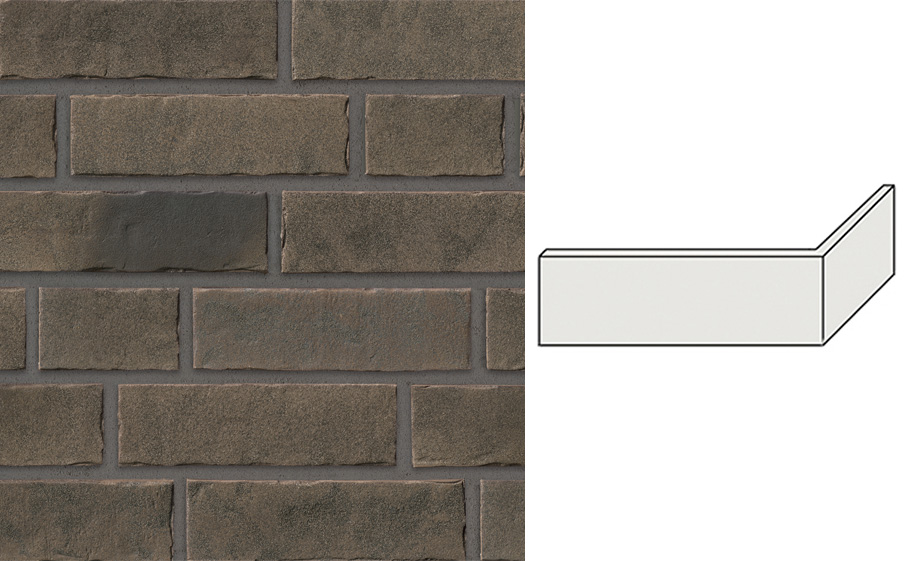 Клинкерная плитка угловая Stroeher Zeitlos, 368 sepiaquarz, 240*115*52*14 мм