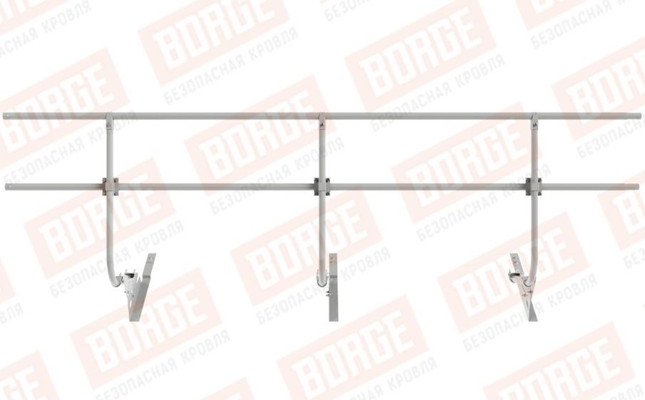 Кровельное ограждение Borge для черепичной кровли оцинкованное RAL 9006, 300*90 см