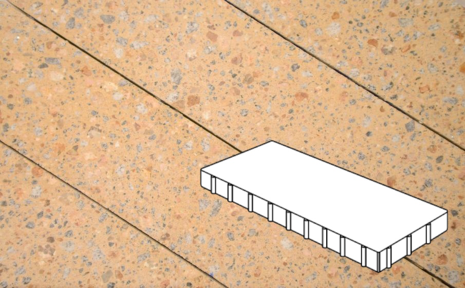 Плитка тротуарная Готика, City Granite FINO, Плита Б.10.П.8, Павловское, 1000*500*80 мм