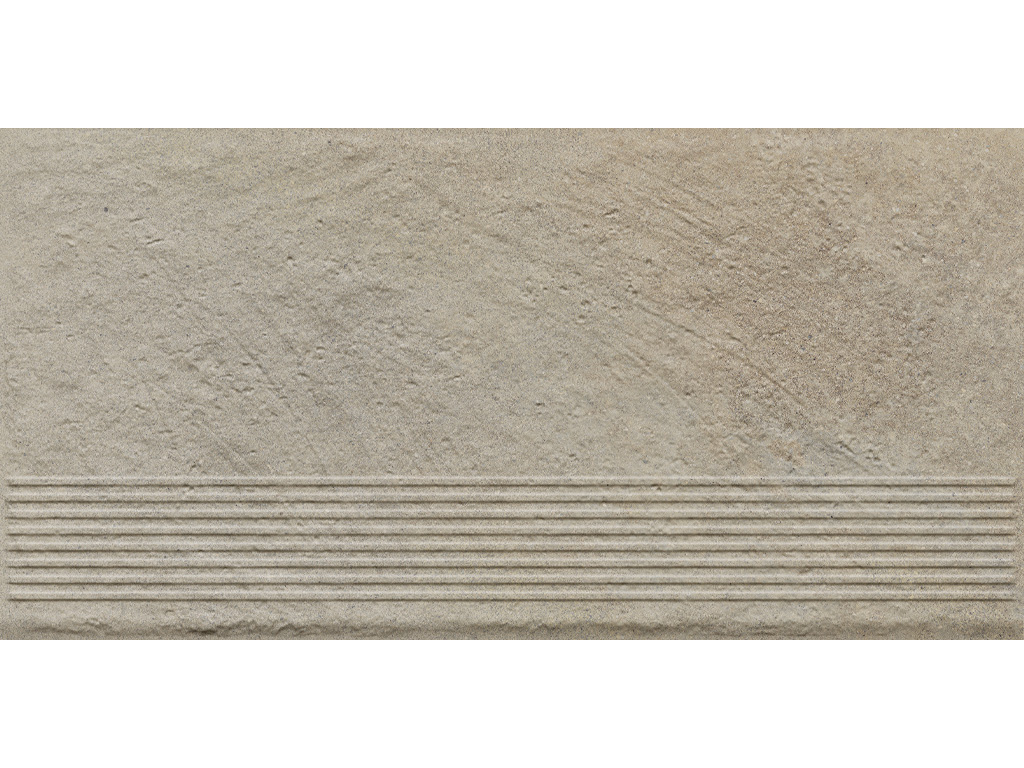 Клинкерная ступень с насечками Paradyz Eremite, Crema, 600*300*8,5 мм