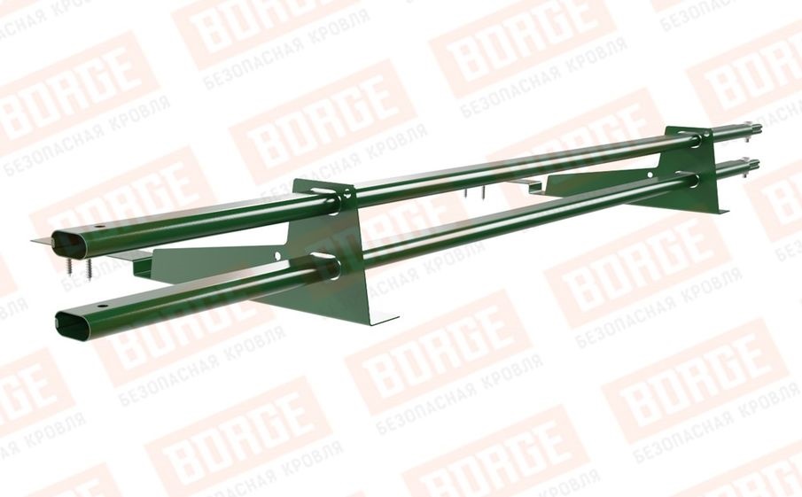 Снегозадержатель трубчатый Borge для кровли из композитной черепицы оцинкованный RAL 6002, 1,5 м