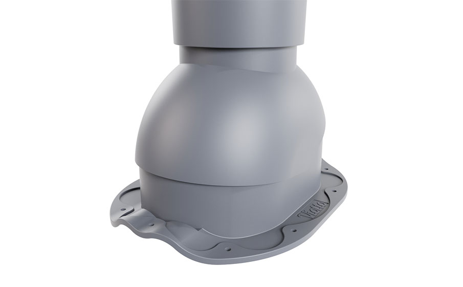 Труба вентиляционная Viotto для металлочерепицы Finnera d=110 мм утепленная, RAL 7024 графит