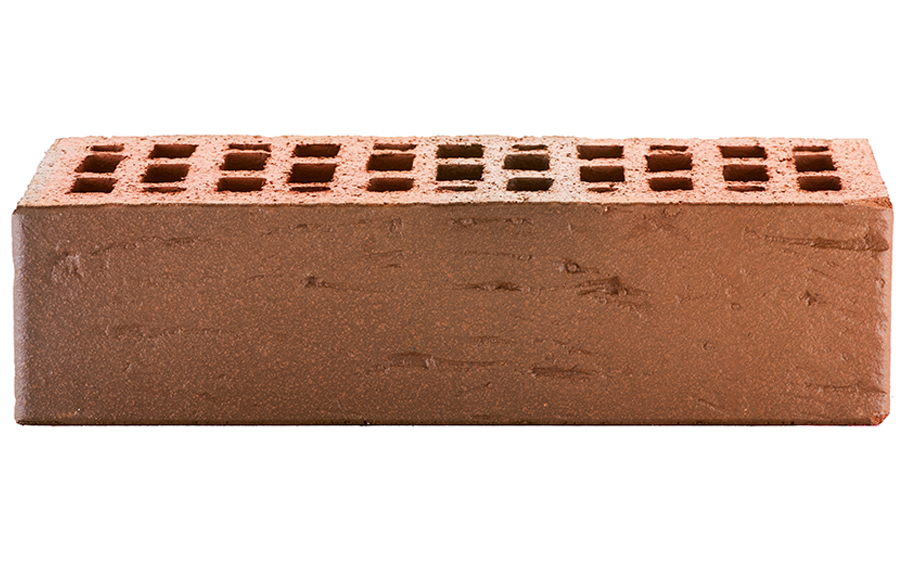 Кирпич облицовочный пустотелый ЛСР, красный флэш ультра, рустик, 250*120*65 мм