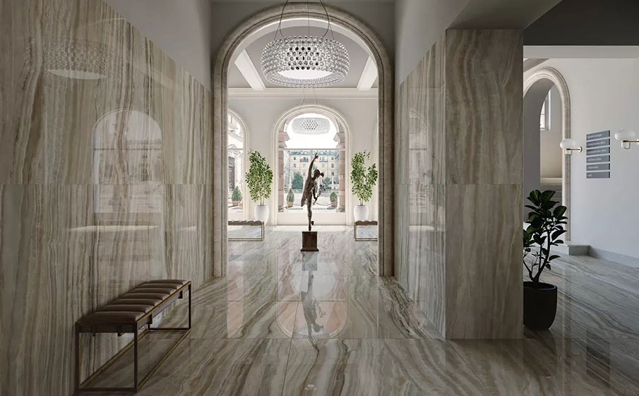 Керамогранит KERAMA MARAZZI Ониче зеленый светлый лаппатированный обрезной, 1195*600*9 мм