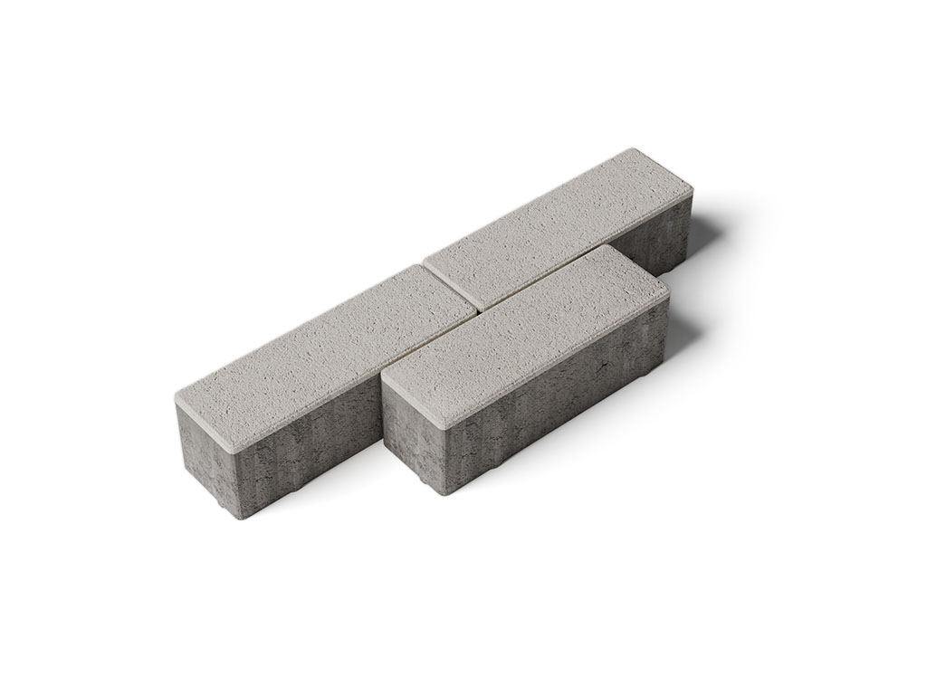 Плитка тротуарная Паркет Б.4.П.6 стандарт гладкий белый, 180*60*60 мм