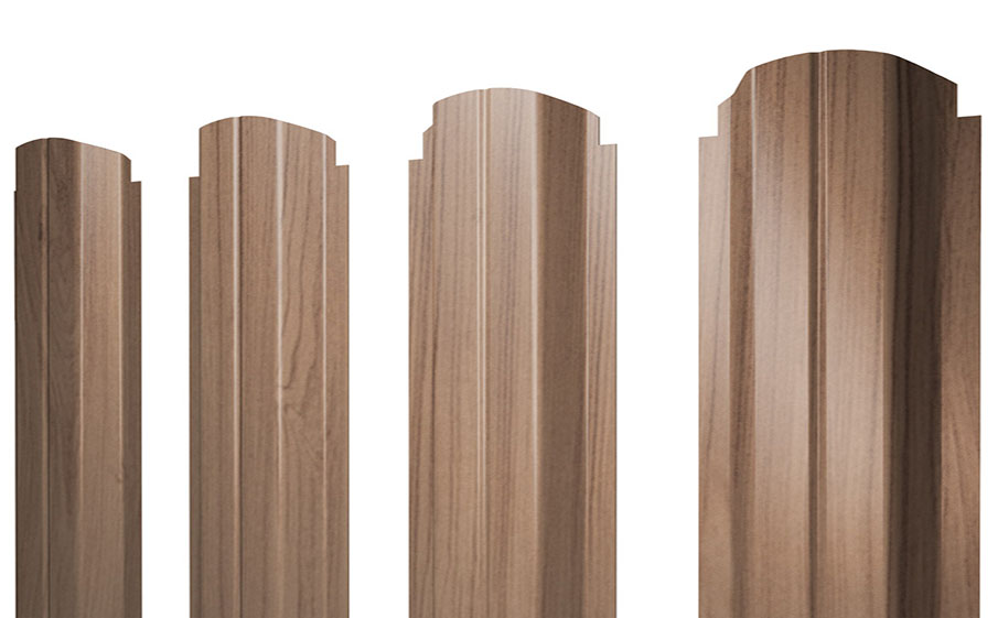 Штакетник П-образный А фигурный Print Elite Honey Wood