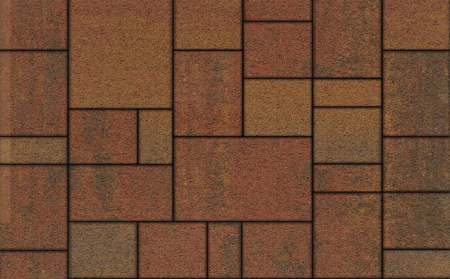 Плитка тротуарная Мюнхен Б.2.Фсм.6 листопад гранит арабская ночь, комплект 4 шт, толщина 60 мм