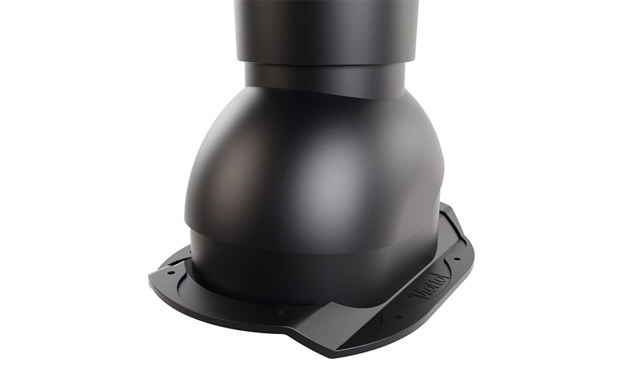 Труба вентиляционная Viotto для металлочерепицы Каскад d=110 мм утепленная, RAL 9005 черный