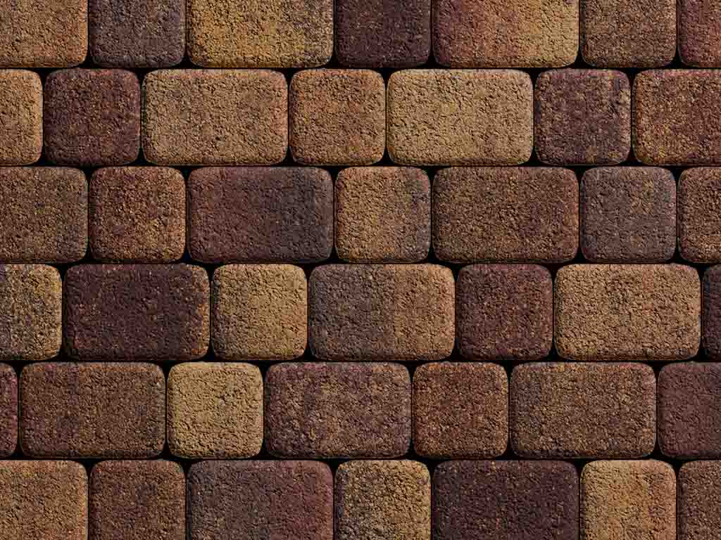 Плитка тротуарная Классико А.4.КО.4 листопад гранит осень, комплект 2 шт, толщина 40 мм