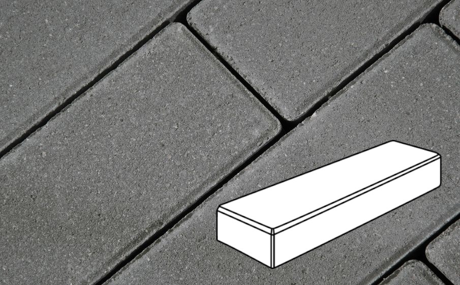 Плитка тротуарная Готика Prof, Паркет В.3.П.8, серый, полный прокрас, с/ц, 300*100*80 мм