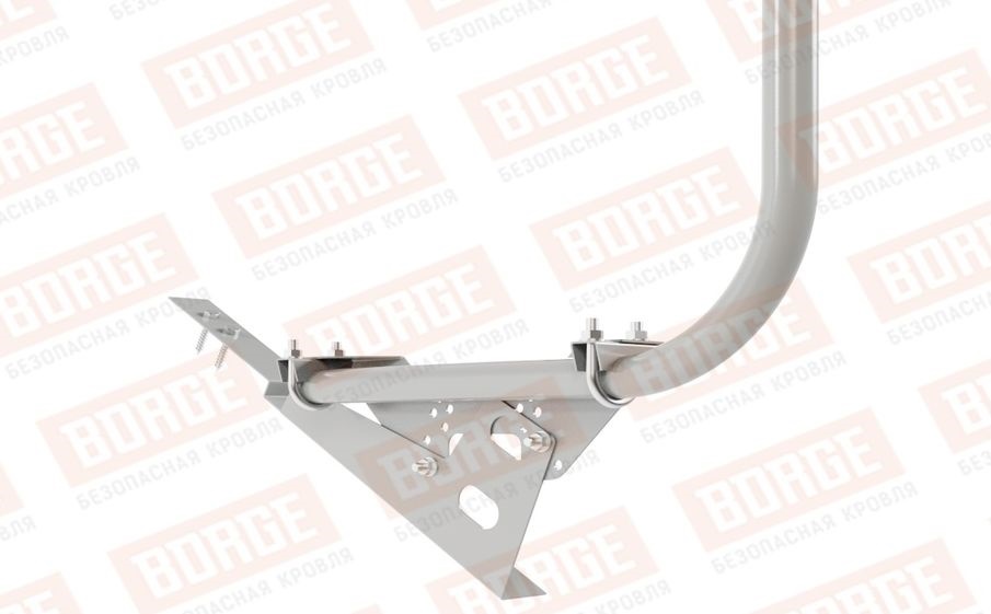 Кровельное ограждение Borge для кровли из композитной черепицы оцинкованное RAL 9006, 300*90 см