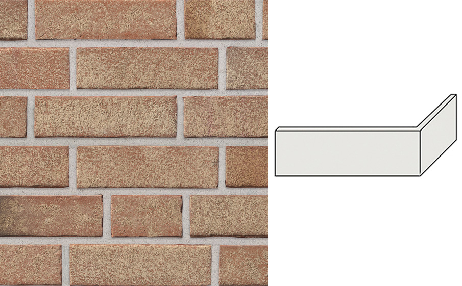 Клинкерная плитка угловая Stroeher Zeitlos, 357 backstein, 240*115*52*14 мм