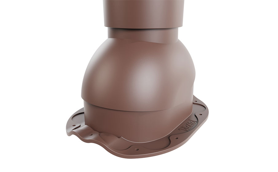 Труба вентиляционная Viotto для металлочерепицы Finnera d=110 мм утепленная, RAL 8017 коричневый