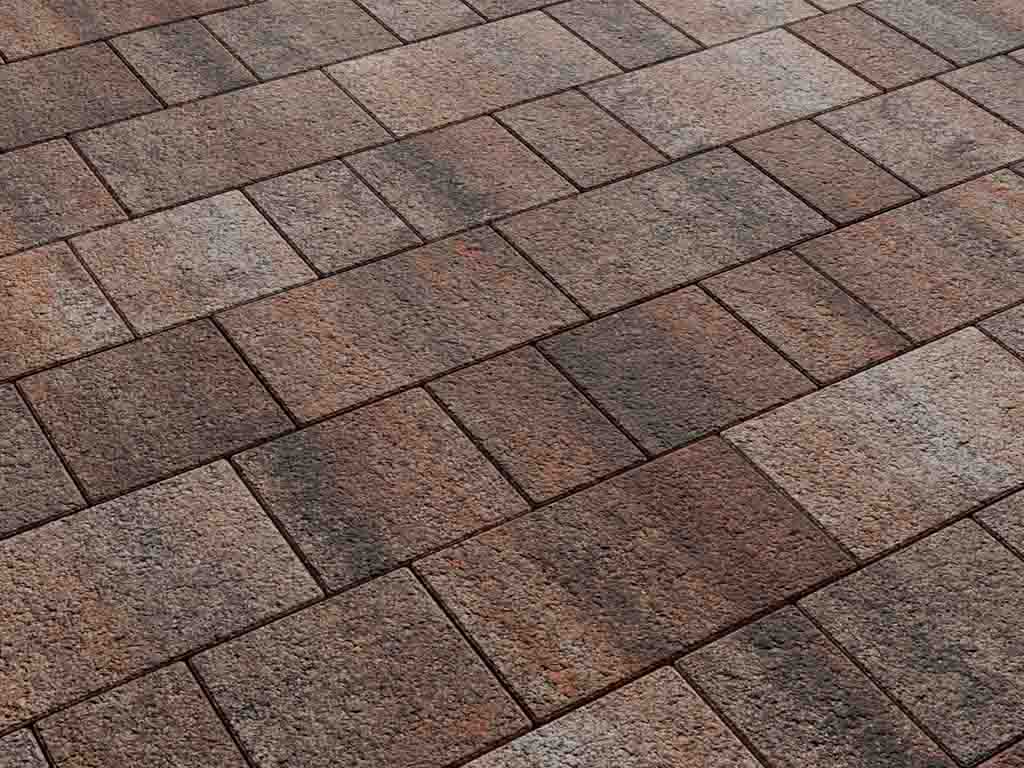 Плитка тротуарная Старый город А.1.Фсм.4 листопад гранит клен, комплект 3 шт, толщина 40 мм