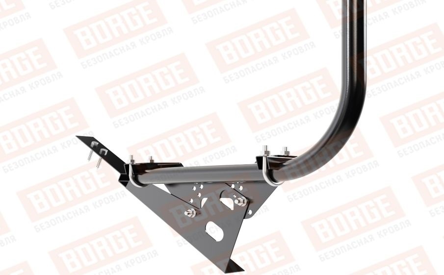 Кровельное ограждение Borge для кровли из композитной черепицы оцинкованное RAL 9005, 300*90 см