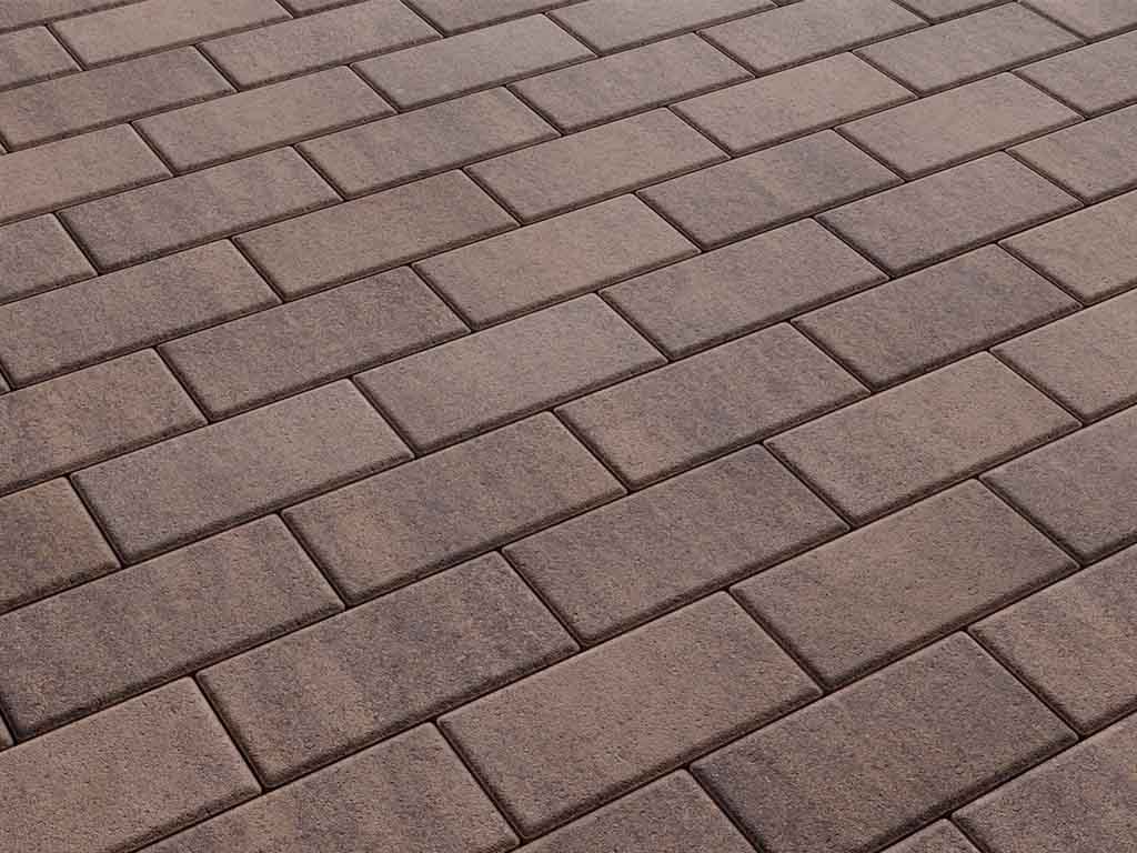 Плитка тротуарная Прямоугольник Б.2.П.6 листопад гладкий песок розовый, 200*100*60 мм 