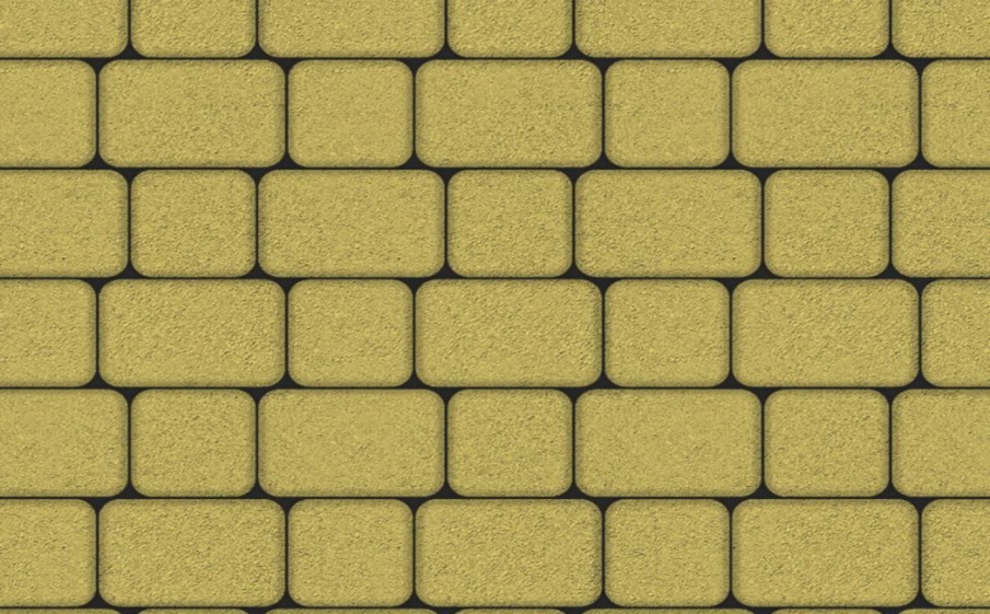 Плитка тротуарная Классико А.1.КО.4 стандарт гладкий желтый, комплект 2 шт, толщина 40 мм