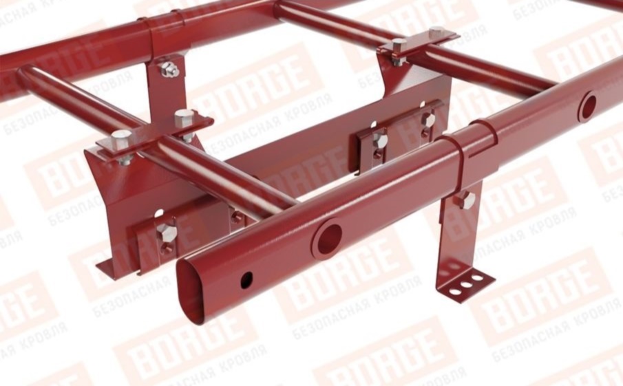 Лестница кровельная Borge для фальцевой кровли оцинкованная RAL 3011, 1,8 м