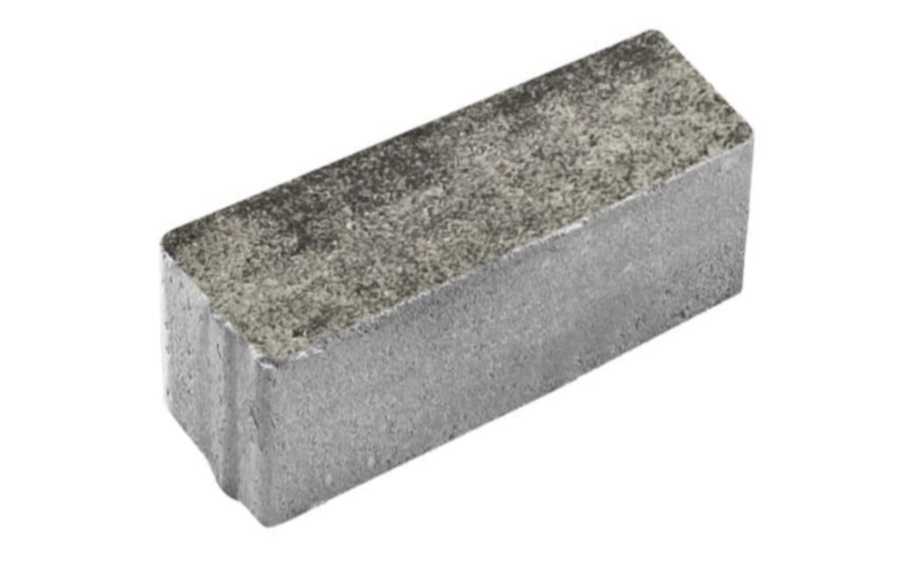 Плитка тротуарная Прямоугольник Б.6.П.8 листопад гладкий антрацит, 600*200*80 мм