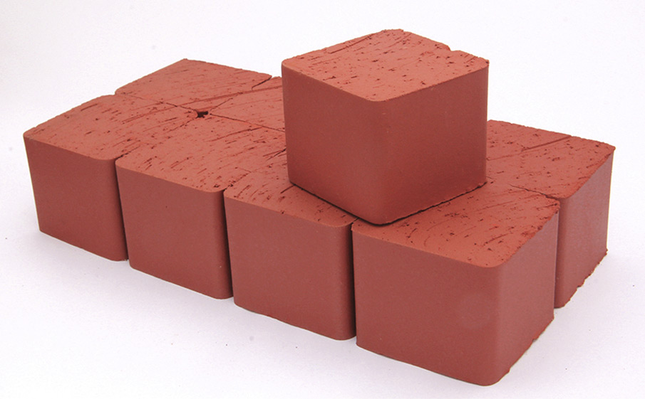 Клинкерная брусчатка Lode Janka красная шероховатая, 60*60*52 мм